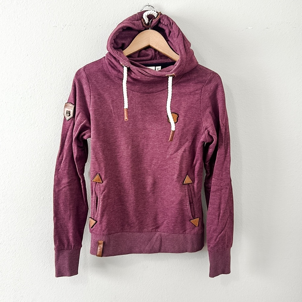 Naketano Purple/Burgundy/Wine Hooded Sweatshirt Women's Medium